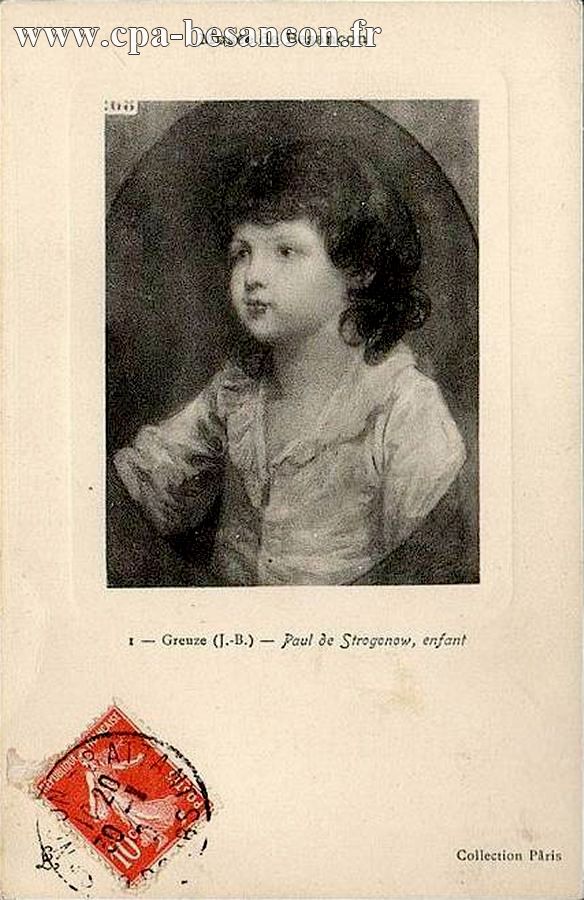Musée de Besançon - 1 - Greuze (J.-B.) - Paul de Strogonow, enfant